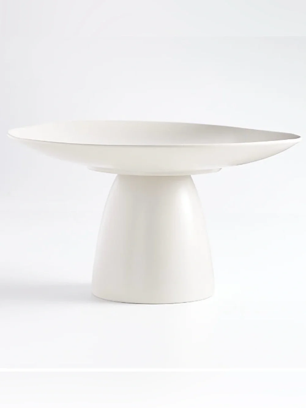 New! Crate&Barrel White Ceramic Pedestal Bowl